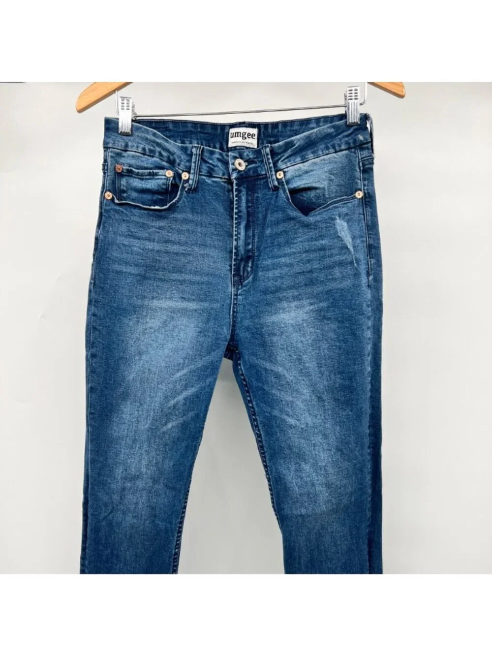 Umgee Womens Skinny Jeans High Rise Distressed Size 32 Waist